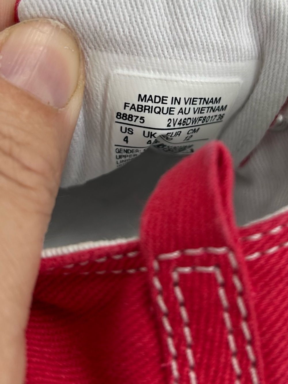 Baby Red Converse Lace-Up Sneakers - Picture 2 of 4